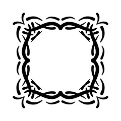 Frame vector set hand drawn icons illustration black and white,