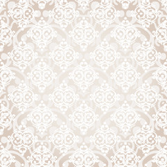Vector seamless baroque damask luxury background