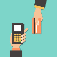 Terminal and debit credit card