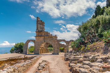 Greco-Roman archaeological site, Tindarys, Sicily.