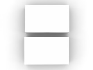 white blank name card front and back