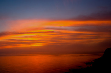 Fototapeta na wymiar Sunset viewed from Southwest Head New Brunswick.