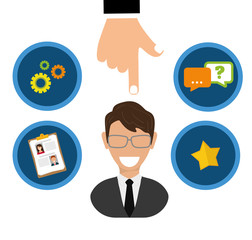 Job interview icon design