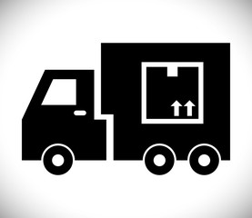 Logistic and truck icon design