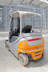 Forklift in Warehouse