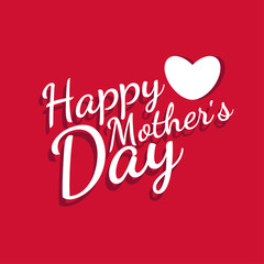 Illustration for Happy Mother Day congratulation card.Vector