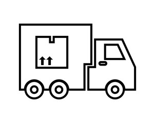 Logistic and truck icon design