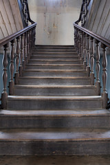 old wood stair inside home