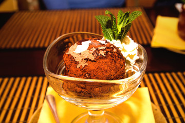 vanilla and chocolate ice cream.