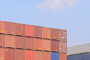 Fototapeta premium the stack of container in the ship yard