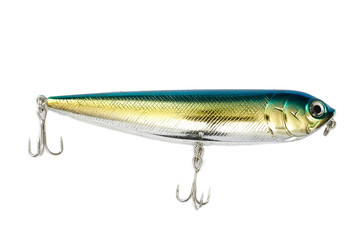 Fishing lure isolated on white background.