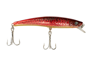 Fishing lure isolated on white background.