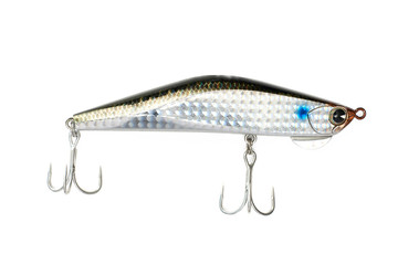 Fishing lure isolated on white background.