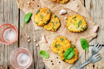 zucchini spinach chickpea burgers