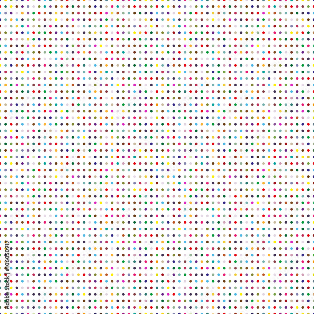 Poster Set of multicolored circles on a white background. Seamless pattern
