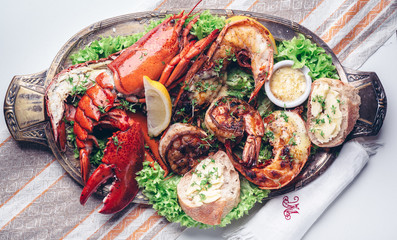 Grilled Lobster & Prawn Platter - 106050983