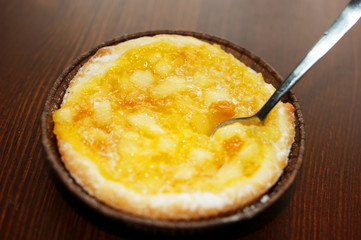 tartlet with apple jam