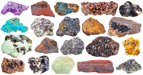 set of stones spinel, lazulite, magnetite, etc