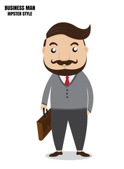Business man and hipster style from vector