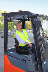 Naklejka premium Forklift Truck Driver
