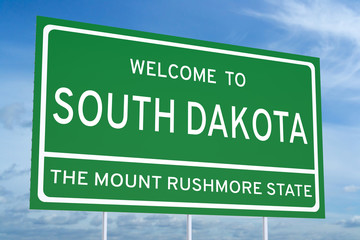Welcome to South Dakota state road sign
