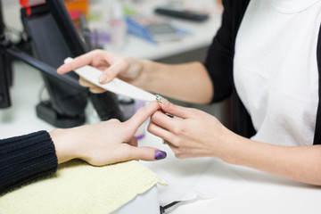 Obraz na płótnie Canvas step of manicure process
