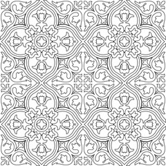 Vector seamless pattern background in black and white.