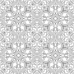 Vector seamless pattern background in black and white.