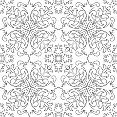 Vector seamless pattern background in black and white.