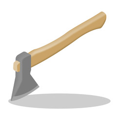 Vector axe isometric. Isometric axe isolated. Hatchet isometric realistic.