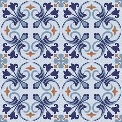 Fototapeta na wymiar Vector tile seamless pattern background.