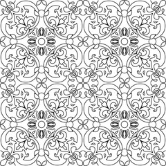 Black and white vector seamless pattern background.