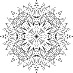 Mandala, Vorlage Malbuch für Erwachsene, Meditationshilfe, zur Ruhe kommen