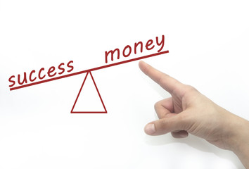 Work-Life Balance. hand isolated