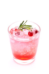 water with cranberry
