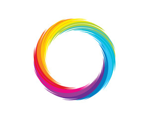 Rainbow Wave Logo Template