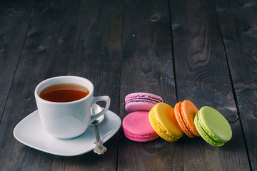 French colorful macarons