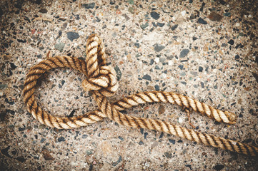 Obraz premium Close-up of a mooring rope