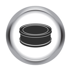 Snare drum simple icon on round  background