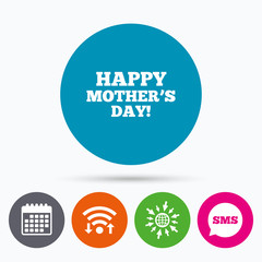 Happy Mothers's Day sign icon. Mom symbol.