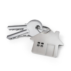 House keys with key chain house