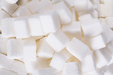 Sugar cubes background, black and white