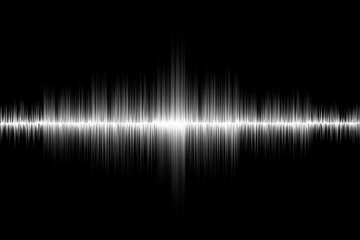 white sound wave background