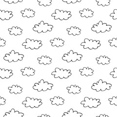Hand Drawn Ink Clouds