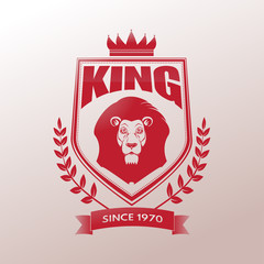 Fototapeta na wymiar Lion King logo shield