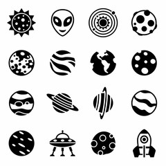 Vector Space icon set