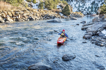 paddling whitewater kayak © MarekPhotoDesign.com