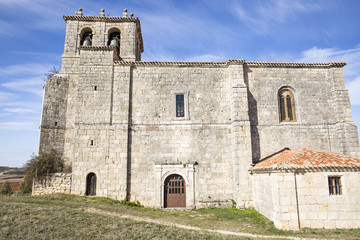 San Pedro de Antioquía church in Modubar de San Cibrian, Burgos, Spain