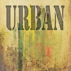 urban music on old grunge background, illustration design elements