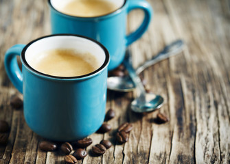 Two Cups of coffee. Espresso